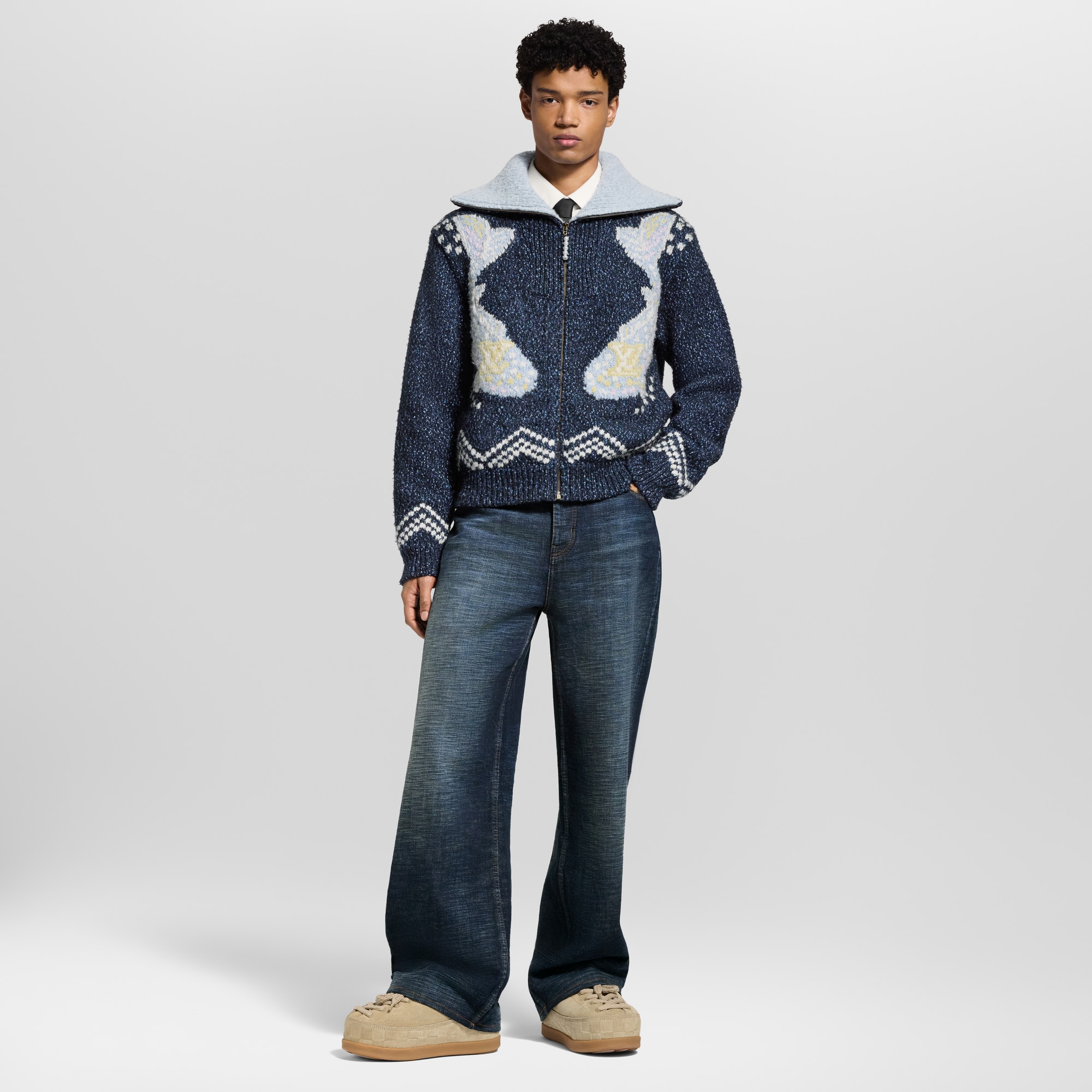 Zipped Knitted Blouson - Luxury Blue | LOUIS VUITTON